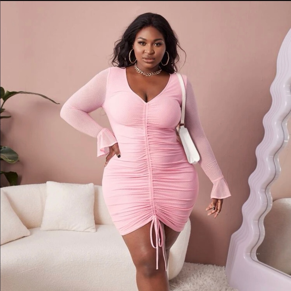 Knit flounce dress